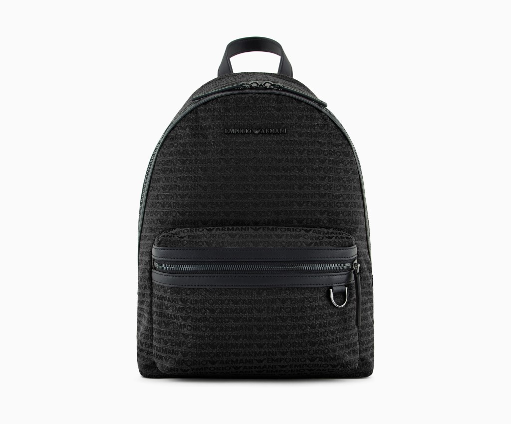 Jacquard Backpack With All-Over Lettering